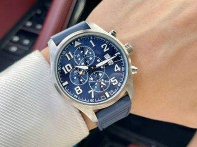 IWC Pilot    43mm Belt Style Blue  Watch